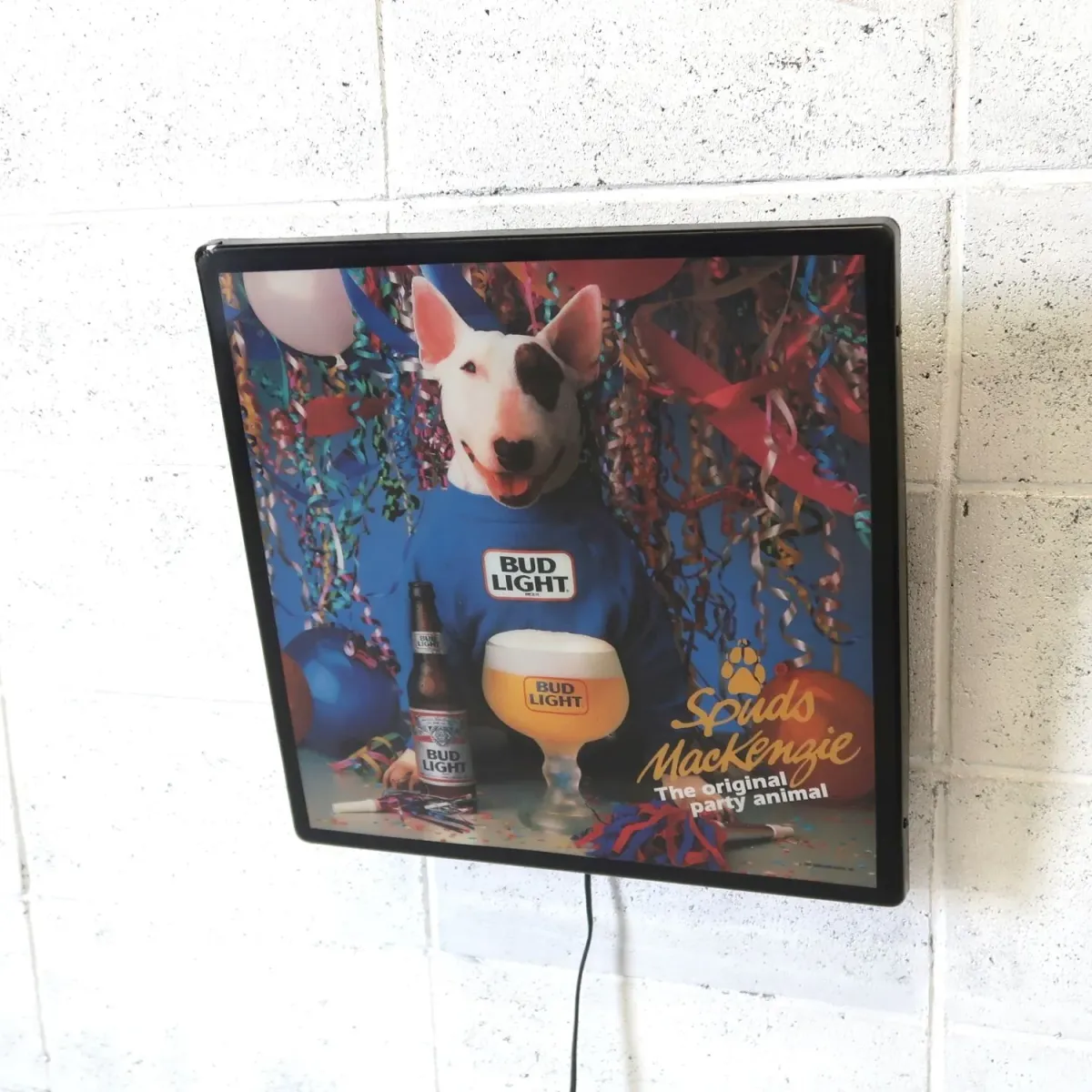 BUD LIGHT バド犬ライトサイン Spuds Mackenzie
