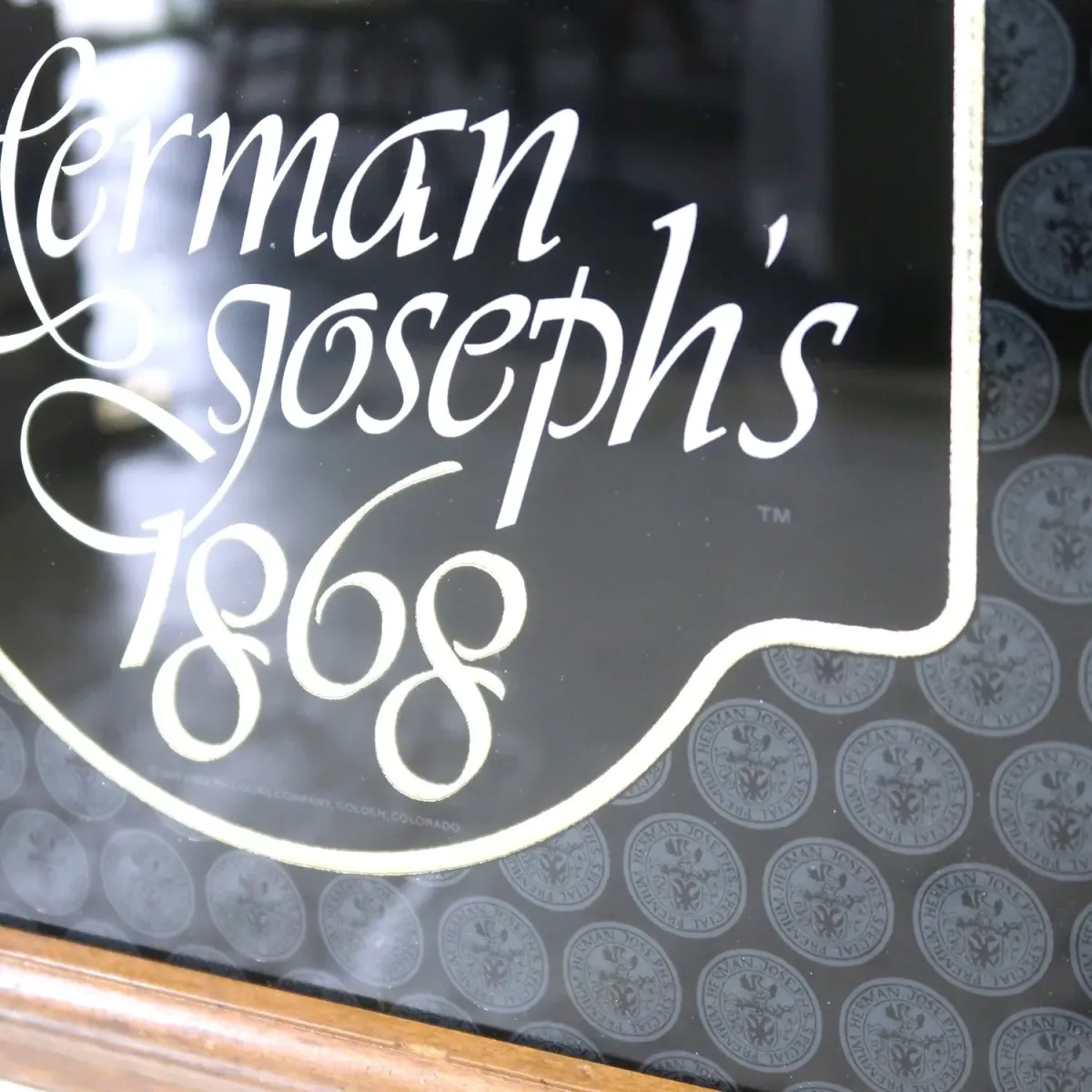 Herman Joseph's ビンテージ パブミラー