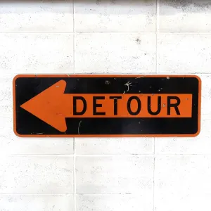DETOUR ビンテージ ロードサイン