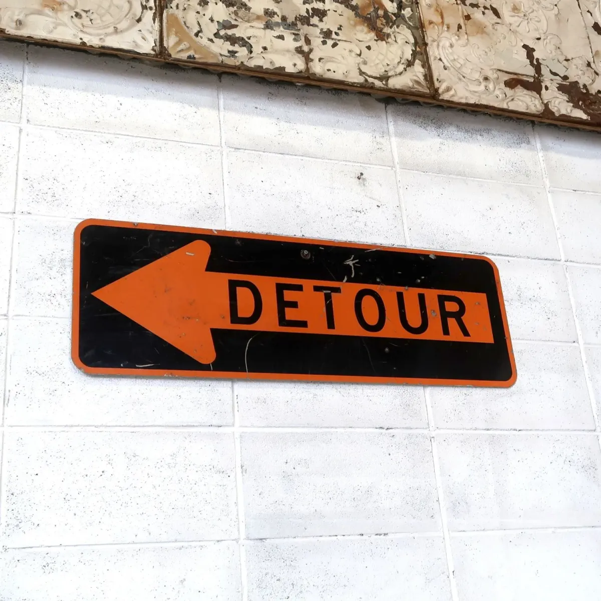 DETOUR ビンテージ ロードサイン
