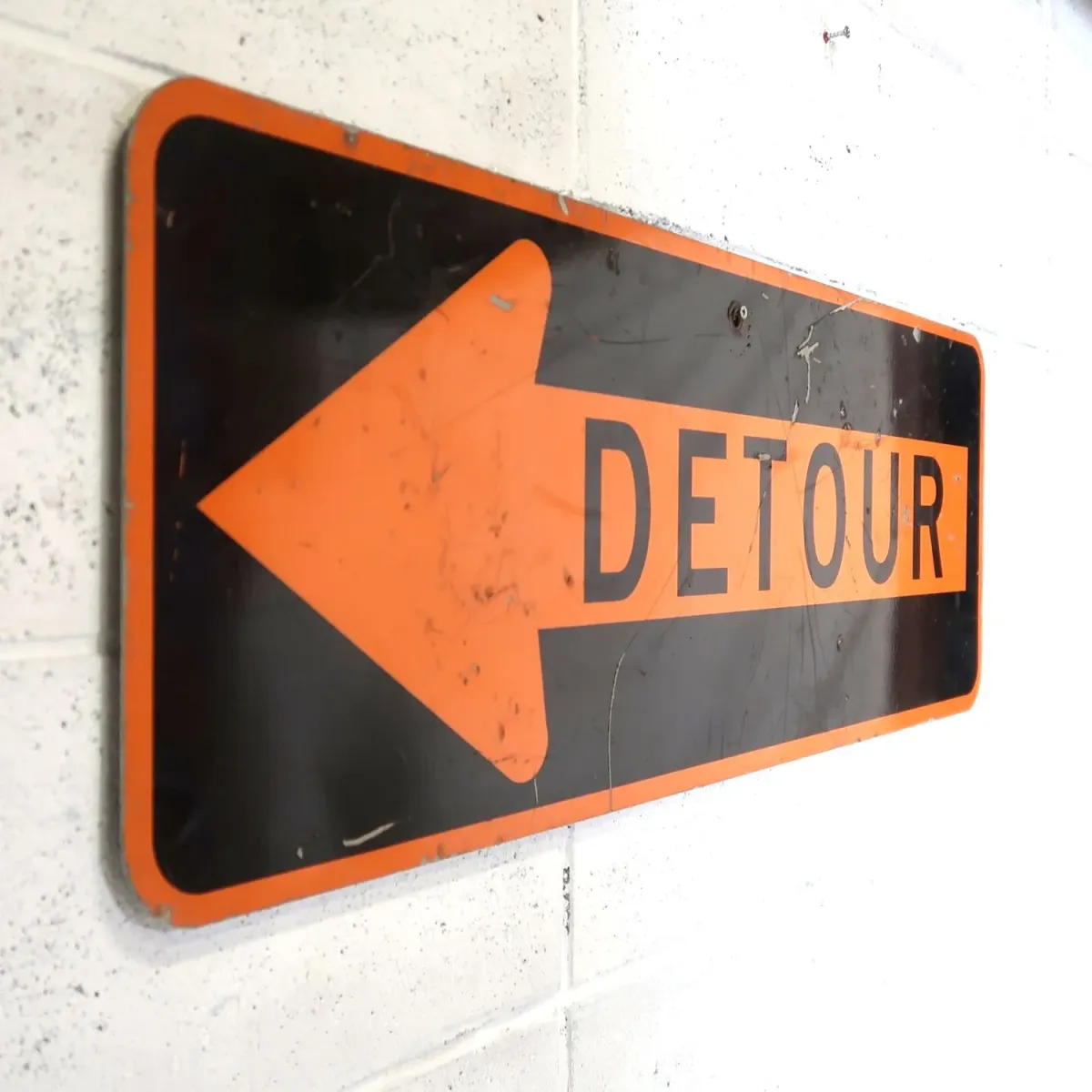 DETOUR ビンテージ ロードサイン