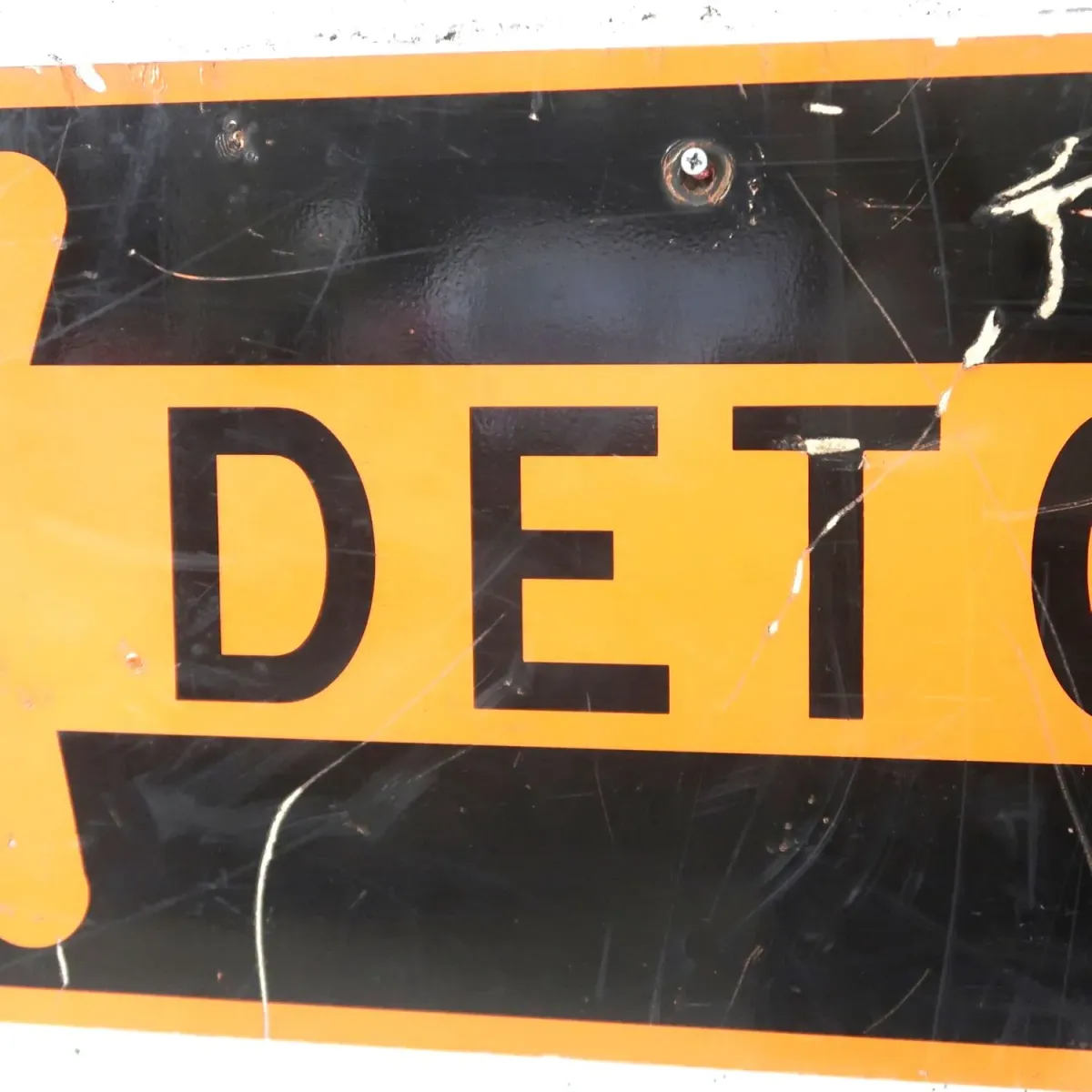 DETOUR ビンテージ ロードサイン