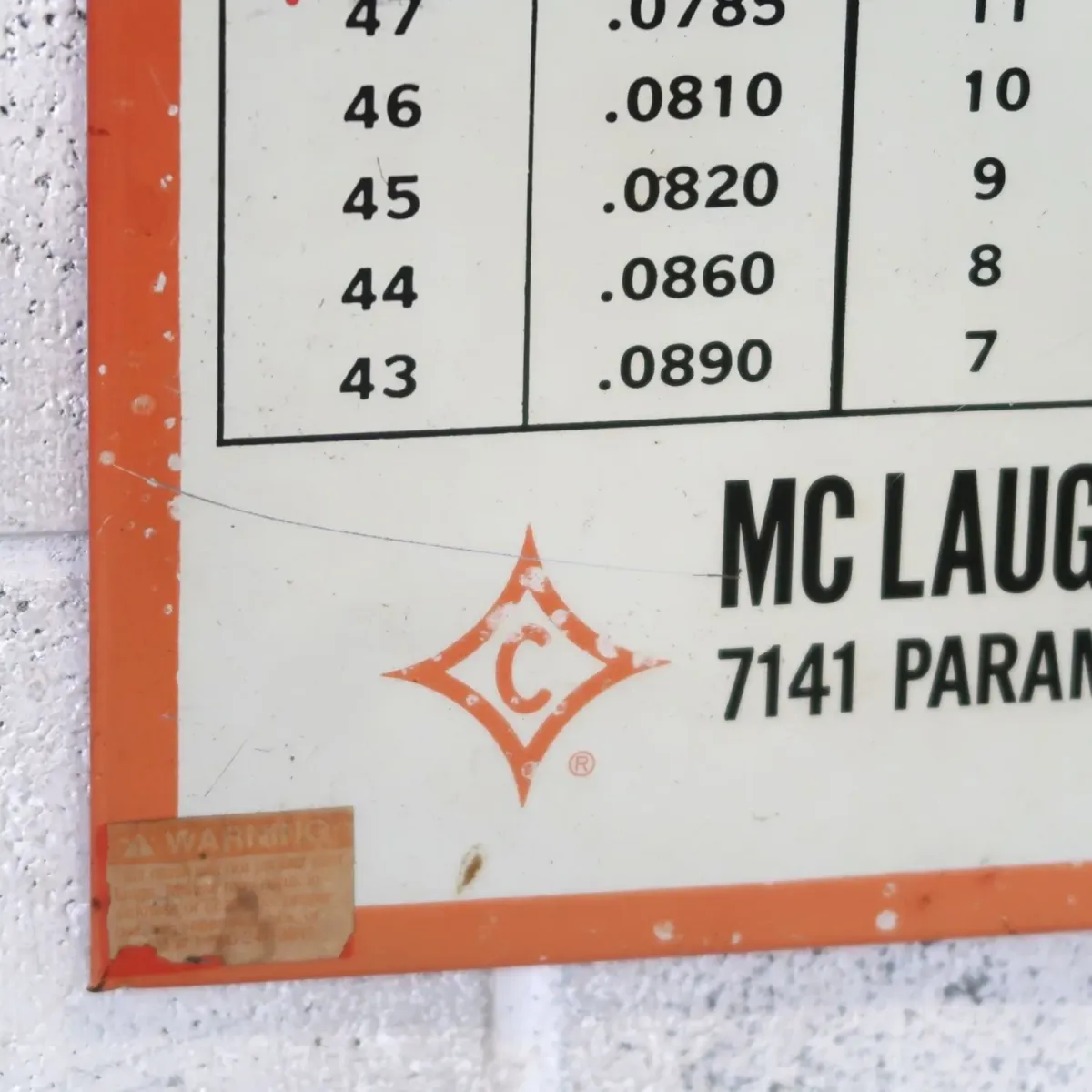 MC LAUGHLIN ビンテージ サインボード