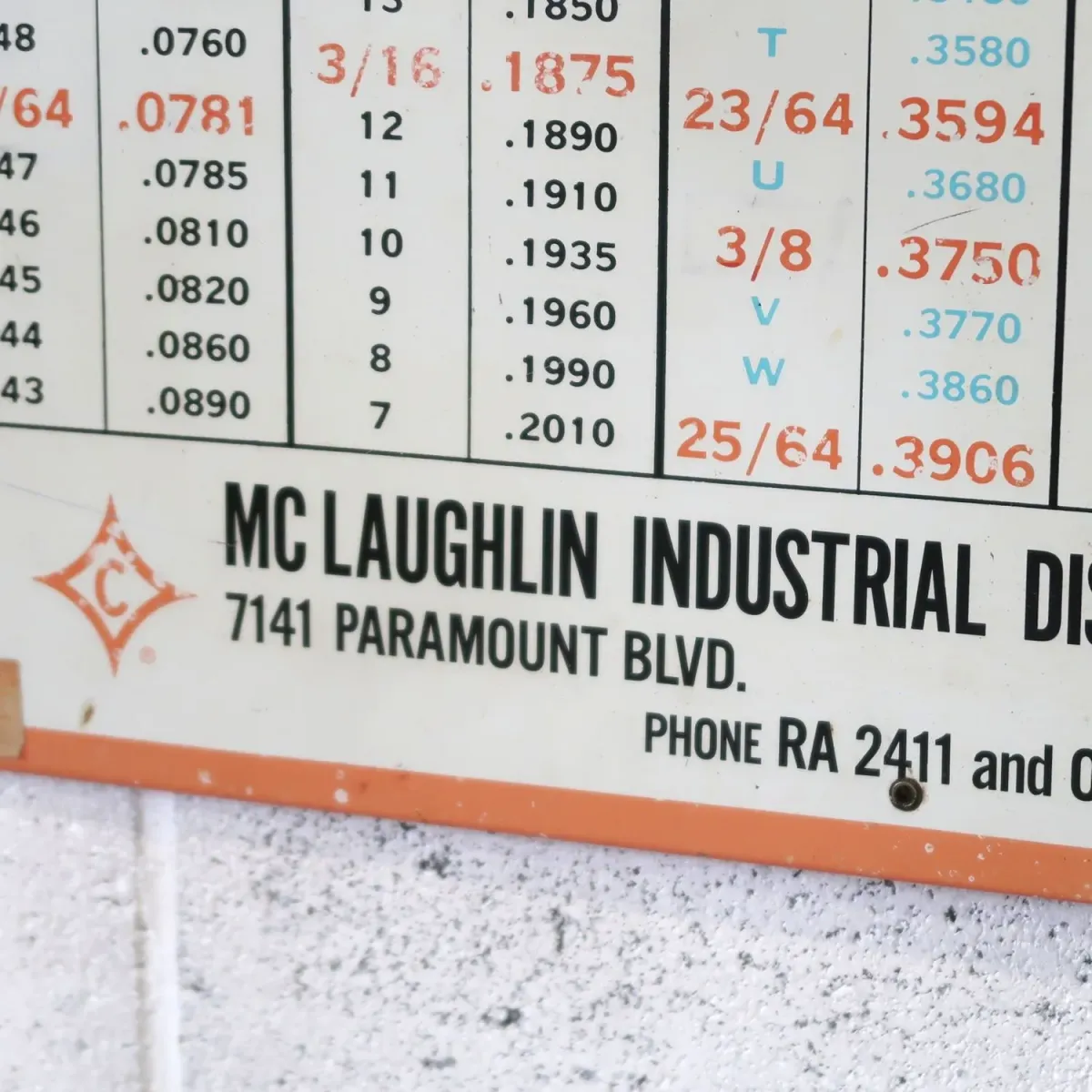 MC LAUGHLIN ビンテージ サインボード