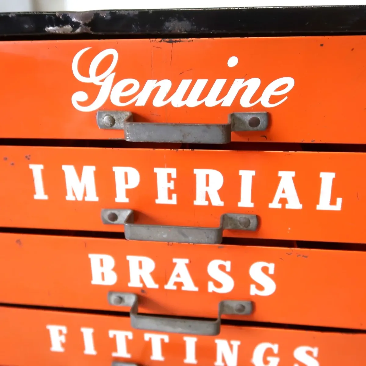 IMPERIAL BRASS FITTINGS ビンテージ パーツキャビネット