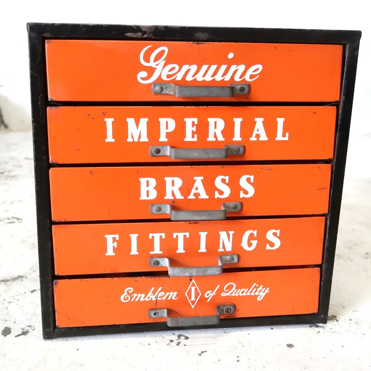 IMPERIAL BRASS FITTINGS ビンテージ パーツキャビネット