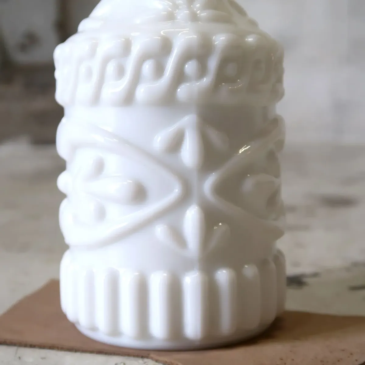 60's JIM BEAM ウィスキー デキャンタ ミルクガラス