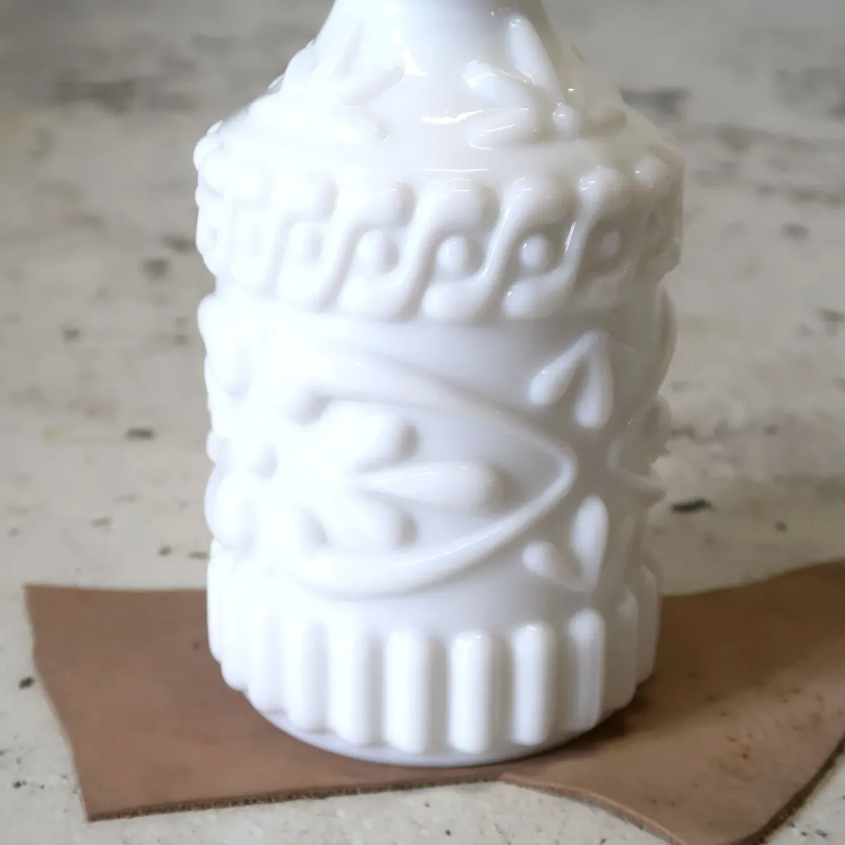 60's JIM BEAM ウィスキー デキャンタ ミルクガラス