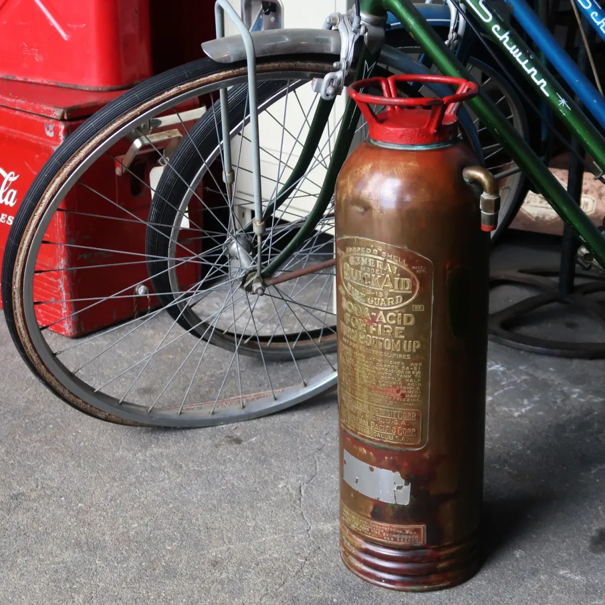 ビンテージ 消火器 銅×真鍮