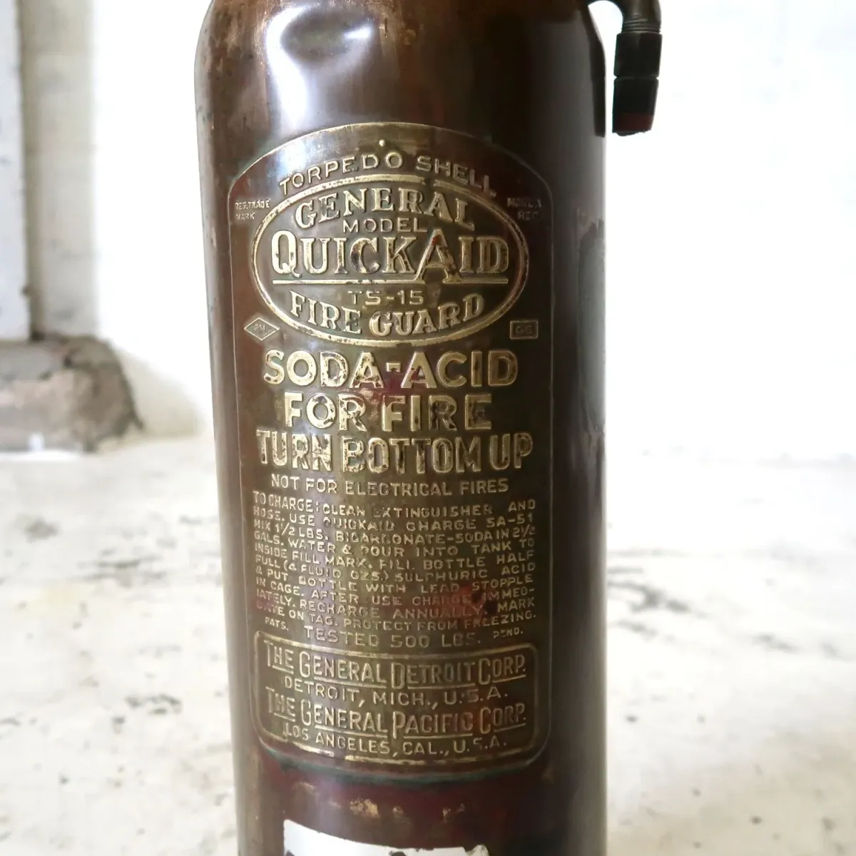 ビンテージ 消火器 銅×真鍮