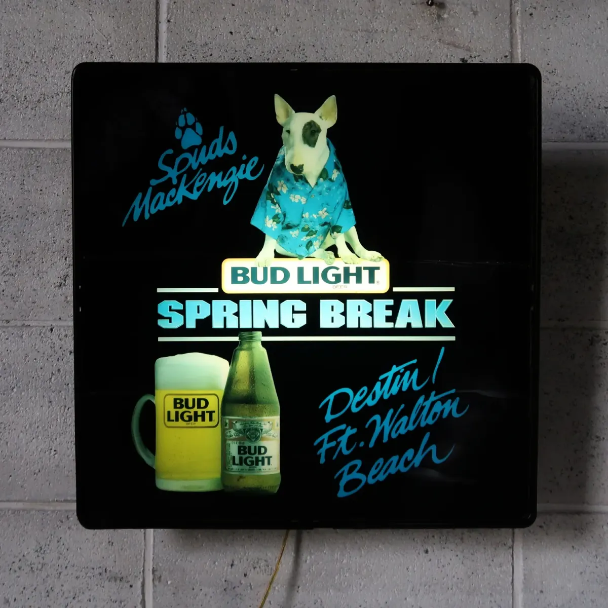 BUD LIGHT バド犬ライトサイン Spuds Mackenzie