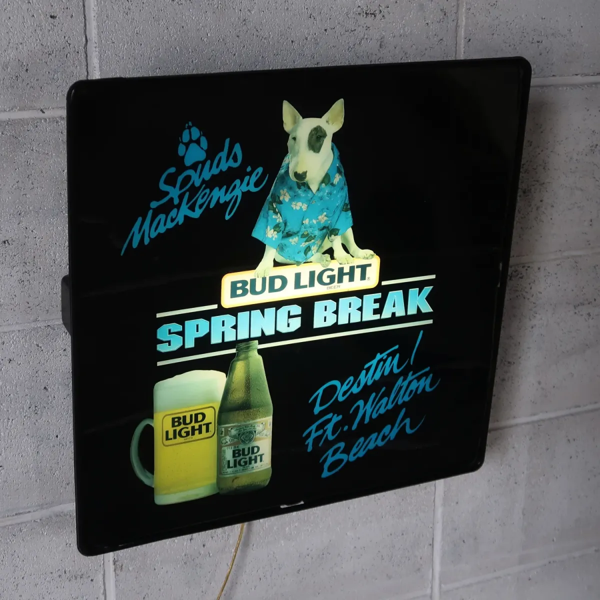 BUD LIGHT バド犬ライトサイン Spuds Mackenzie