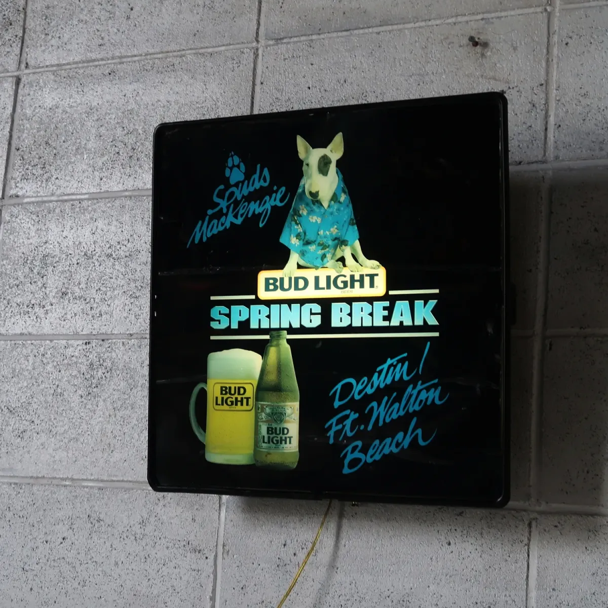 BUD LIGHT バド犬ライトサイン Spuds Mackenzie