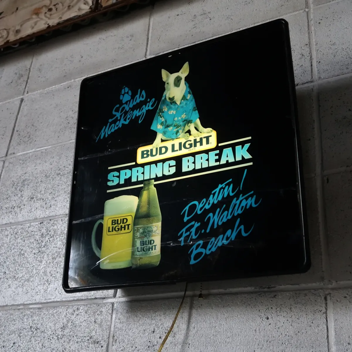 BUD LIGHT バド犬ライトサイン Spuds Mackenzie