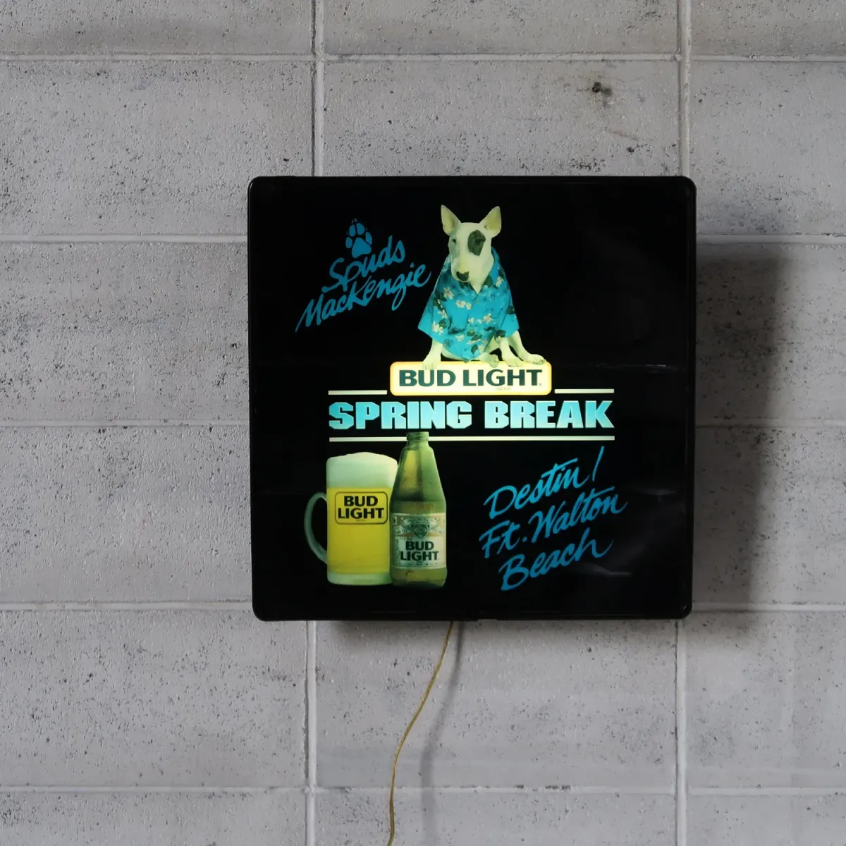 BUD LIGHT バド犬ライトサイン Spuds Mackenzie