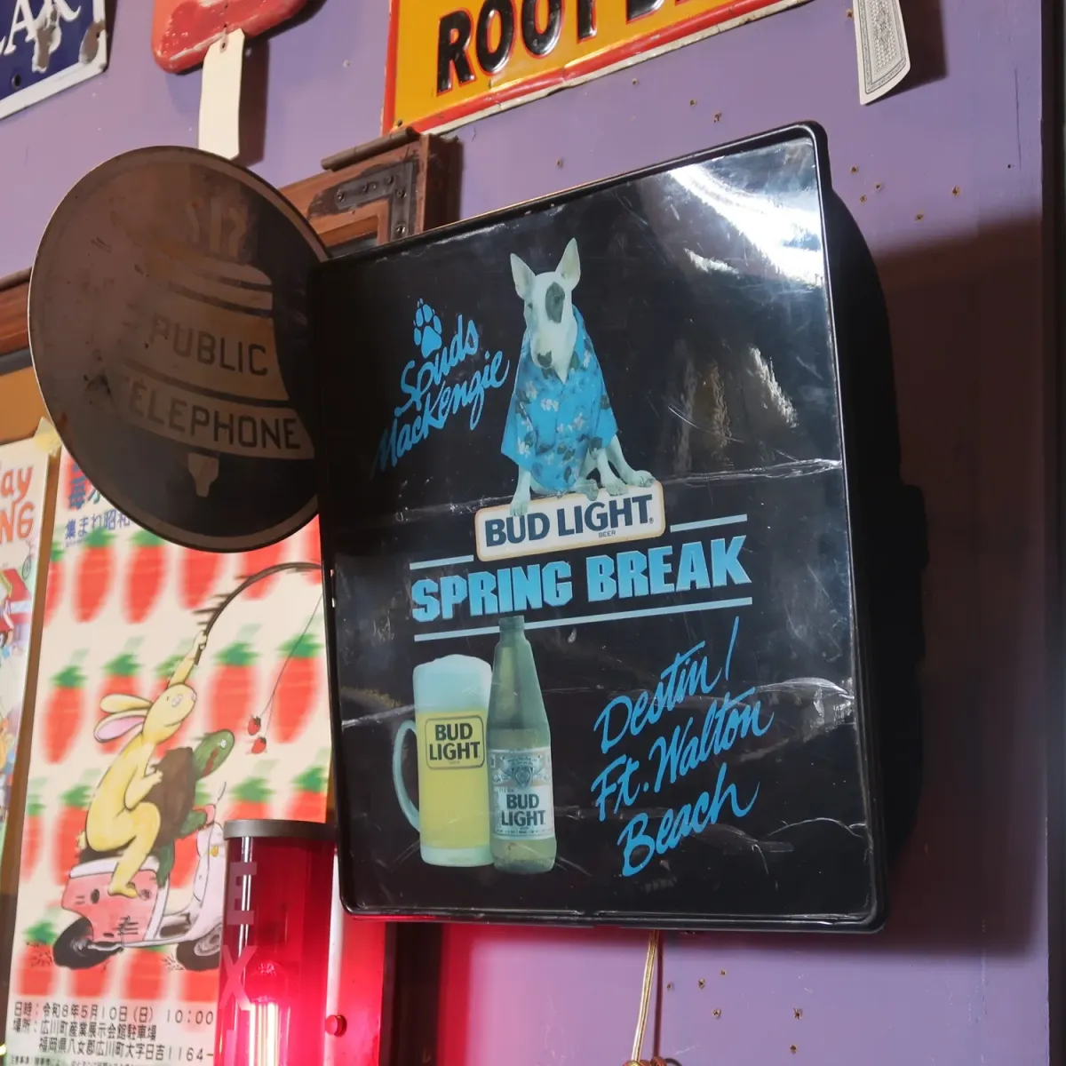 BUD LIGHT バド犬ライトサイン Spuds Mackenzie