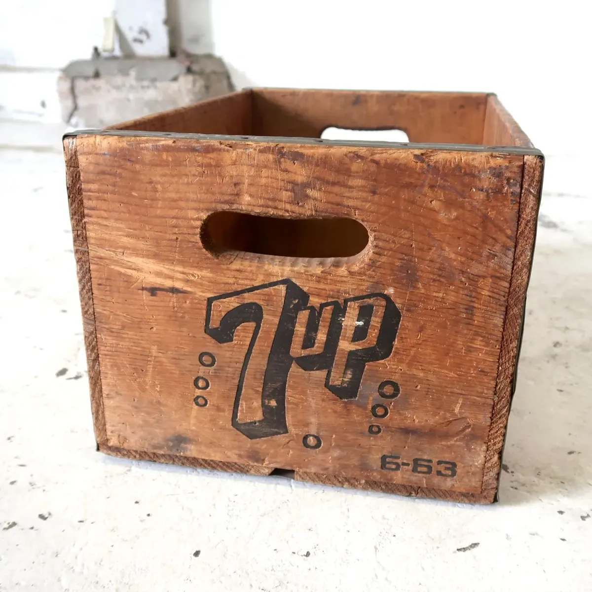 7up ビンテージ ウッドボックス