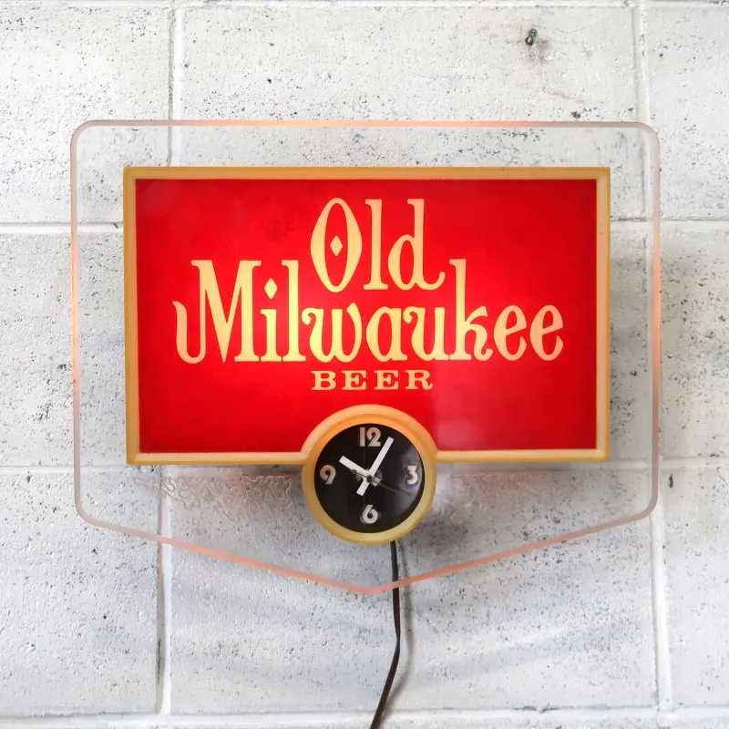 Old Milwaukee BEER ビンテージ ライトクロック