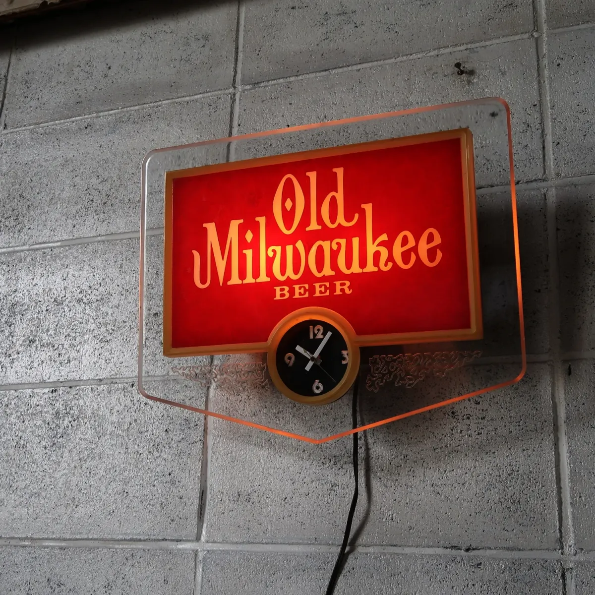 Old Milwaukee BEER ビンテージ ライトクロック