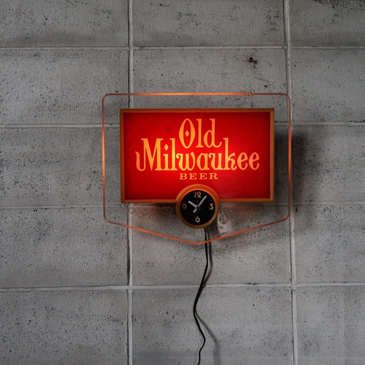 Old Milwaukee BEER ビンテージ ライトクロック