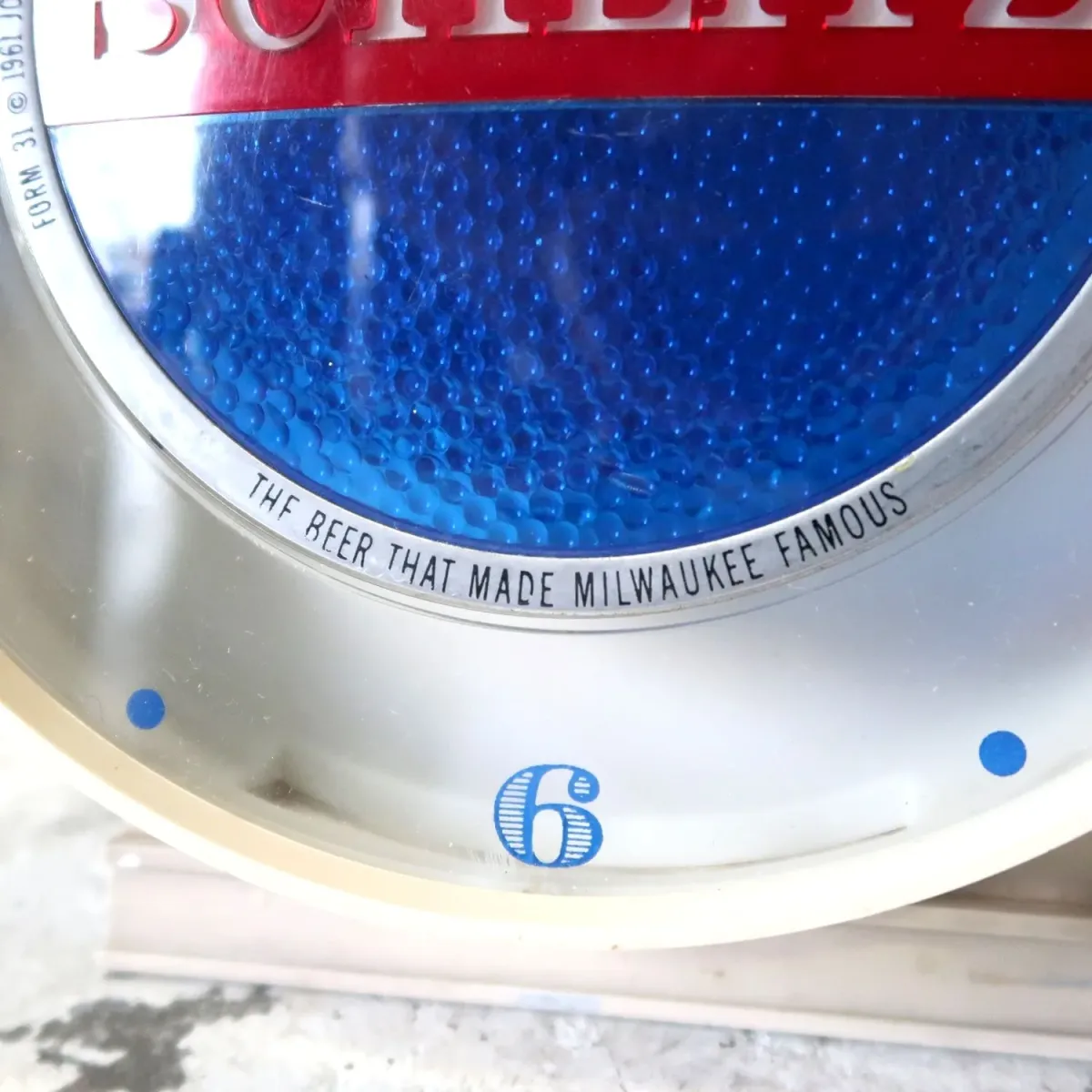 SCHLITZ ビンテージ モーション ライトクロック