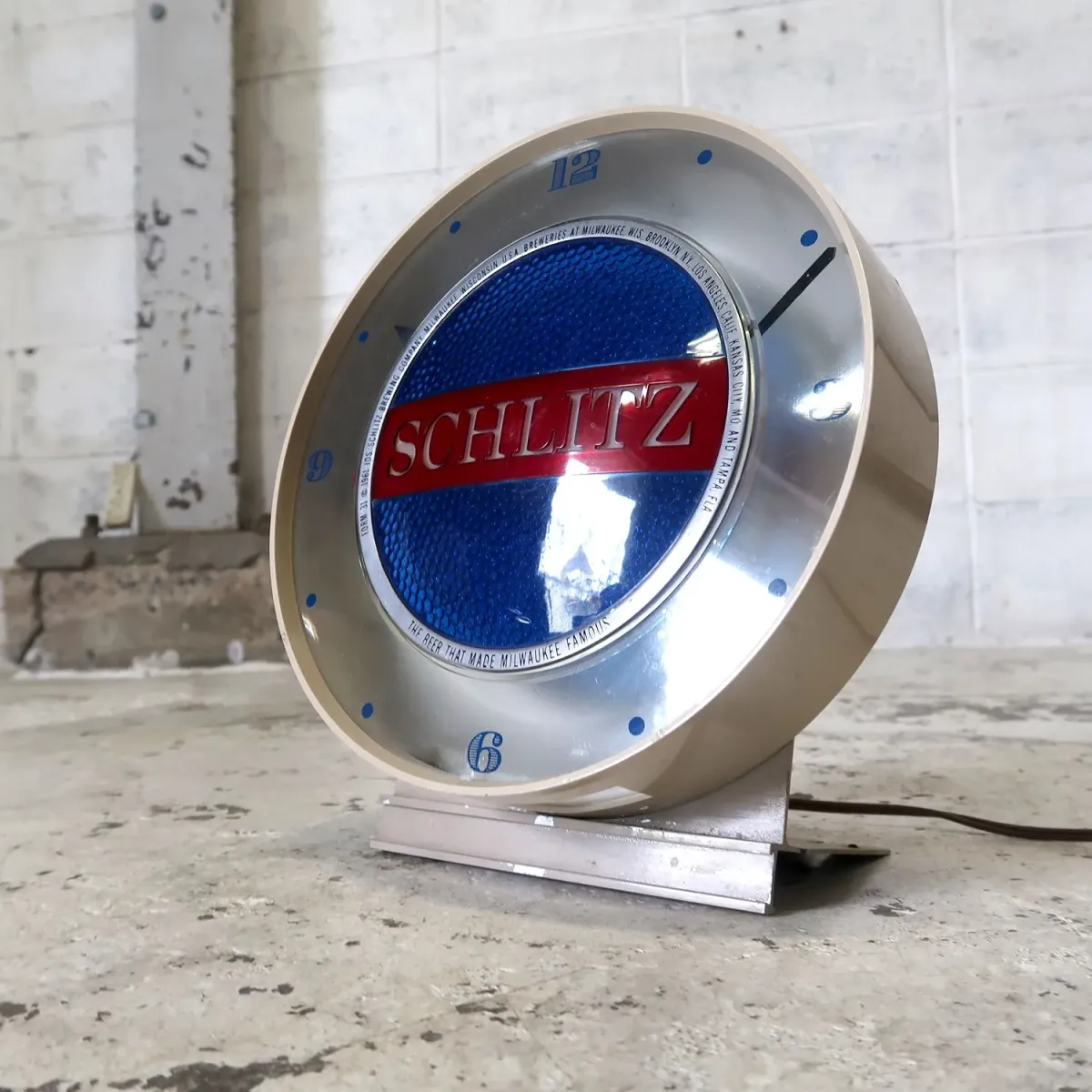 SCHLITZ ビンテージ モーション ライトクロック