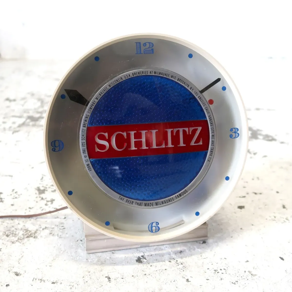 SCHLITZ ビンテージ モーション ライトクロック