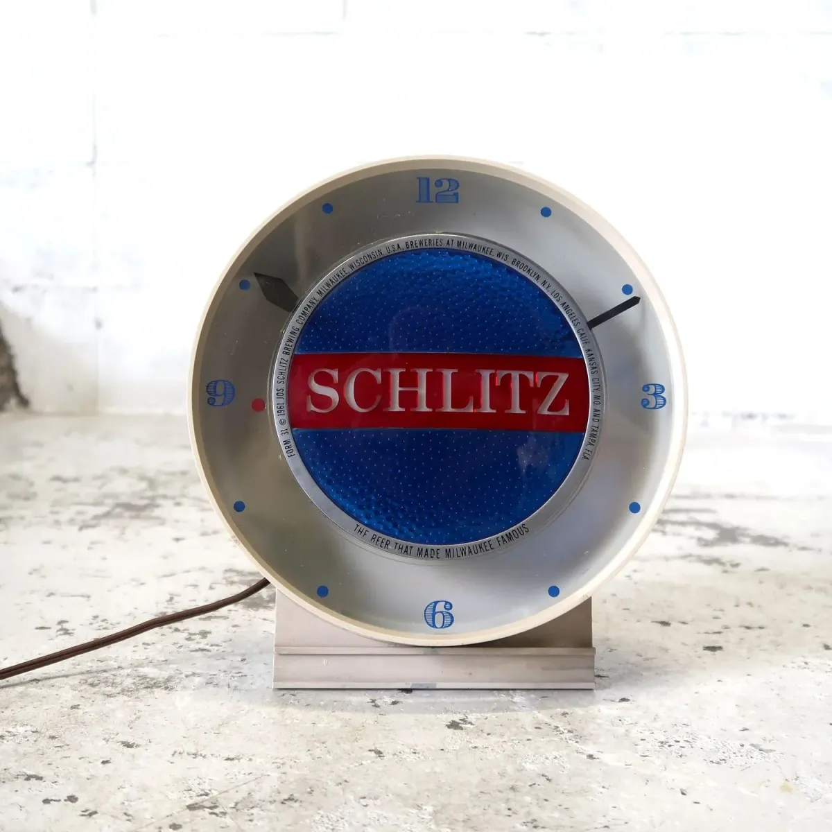 SCHLITZ ビンテージ モーション ライトクロック