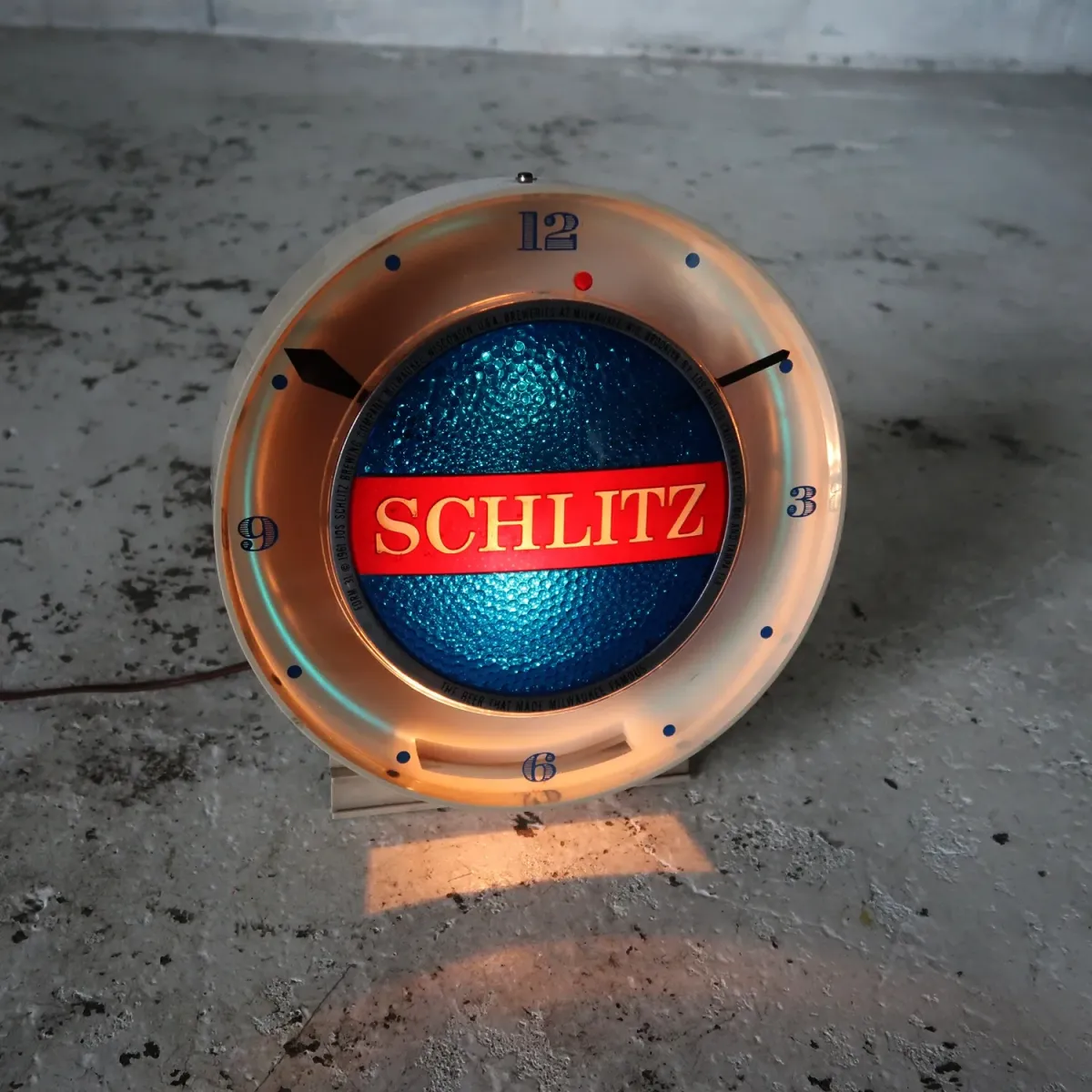 SCHLITZ ビンテージ モーション ライトクロック