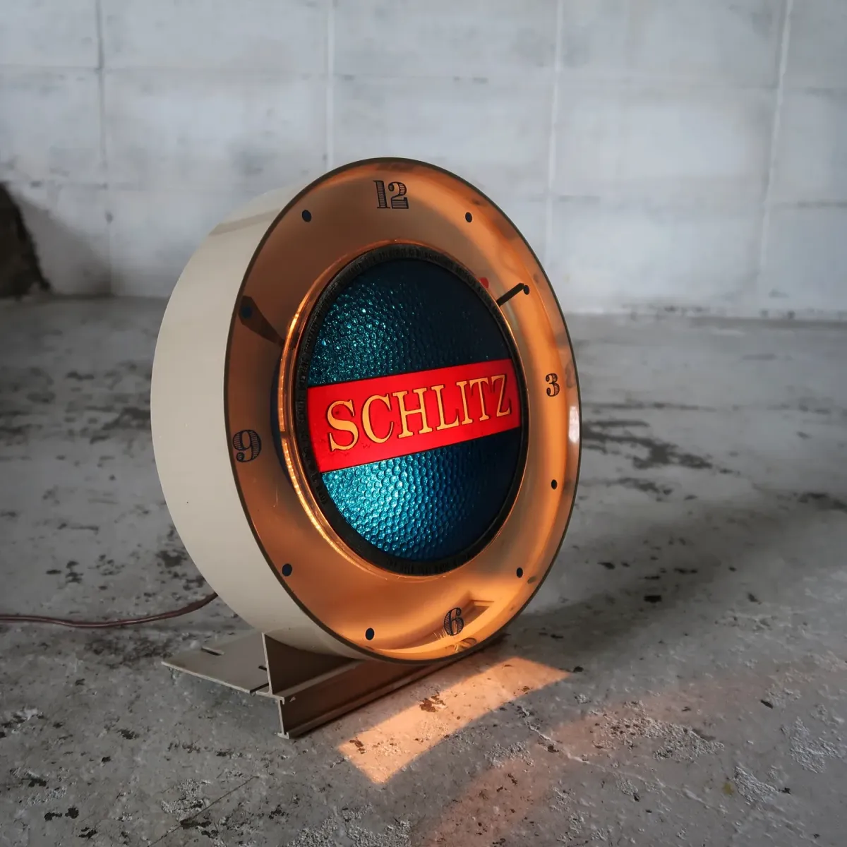 SCHLITZ ビンテージ モーション ライトクロック