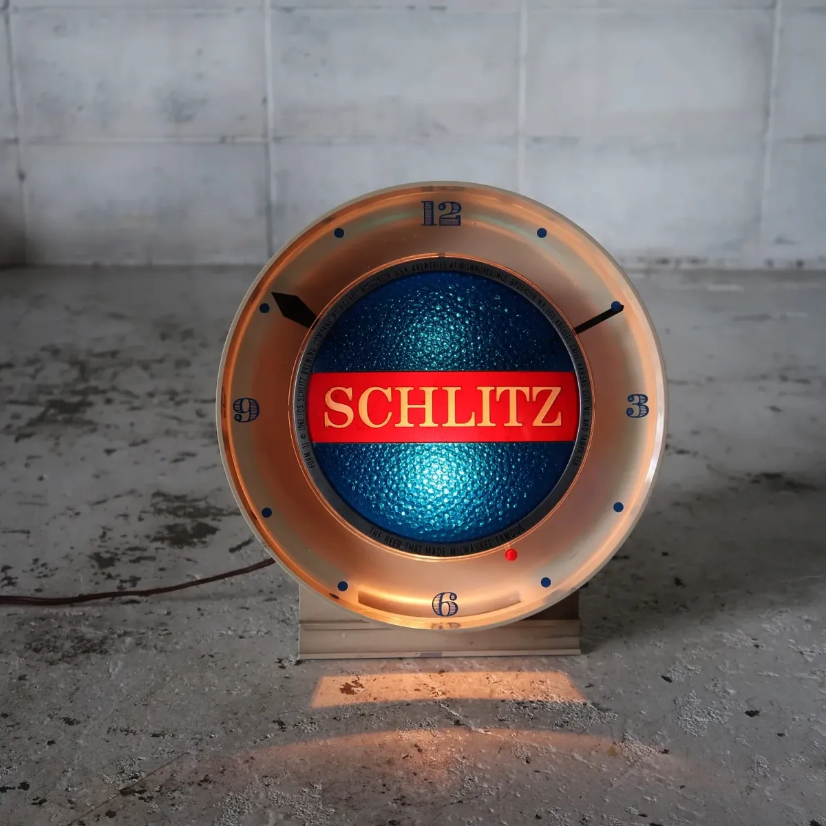 SCHLITZ ビンテージ モーション ライトクロック