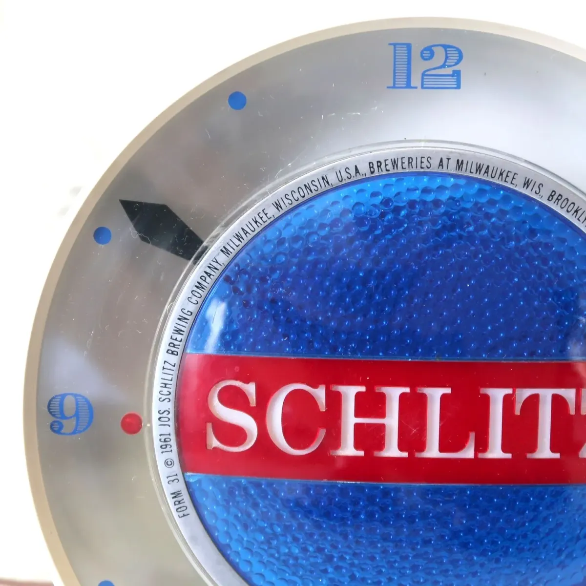 SCHLITZ ビンテージ モーション ライトクロック
