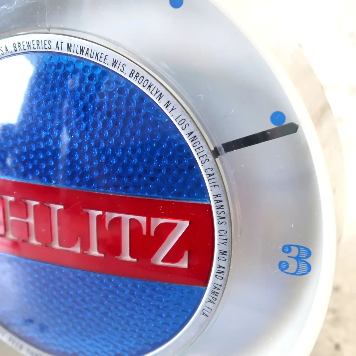 SCHLITZ ビンテージ モーション ライトクロック