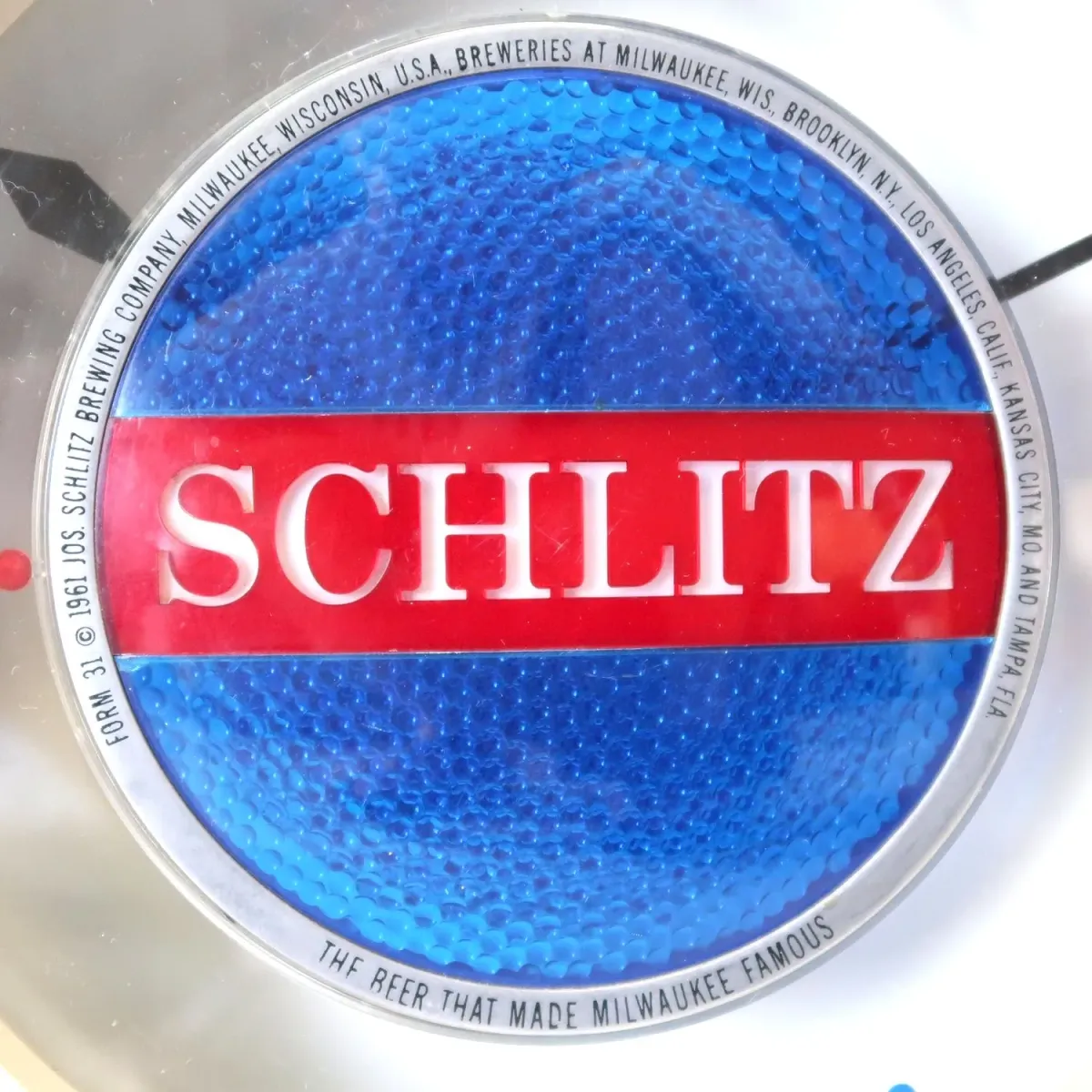 SCHLITZ ビンテージ モーション ライトクロック