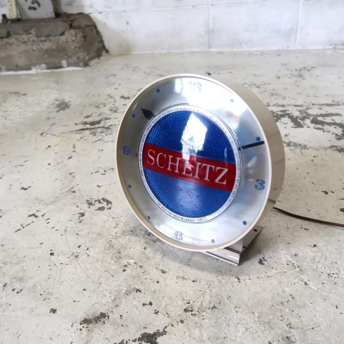 SCHLITZ ビンテージ モーション ライトクロック