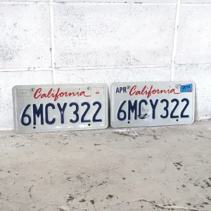 CALIFORNIA USED ナンバープレート ペア