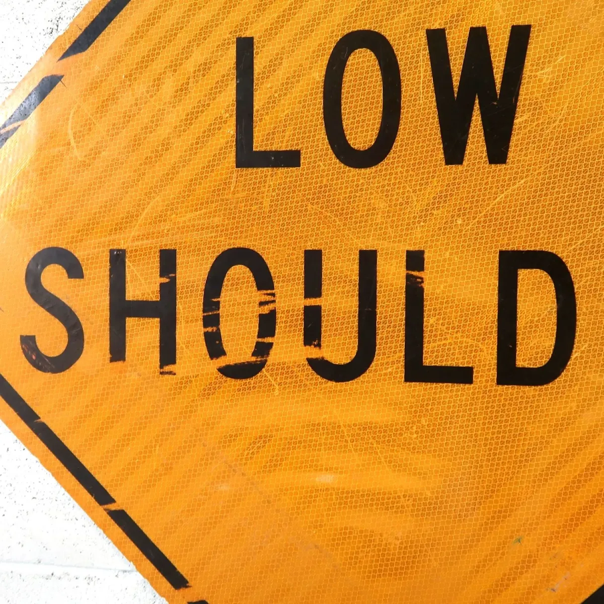 LOW SHOULDER ビンテージ ロードサイン