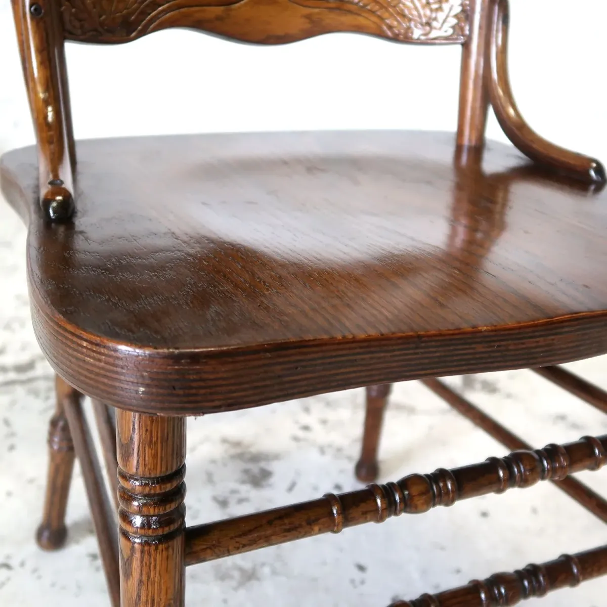 アンティーク ハイバックチェア オーク