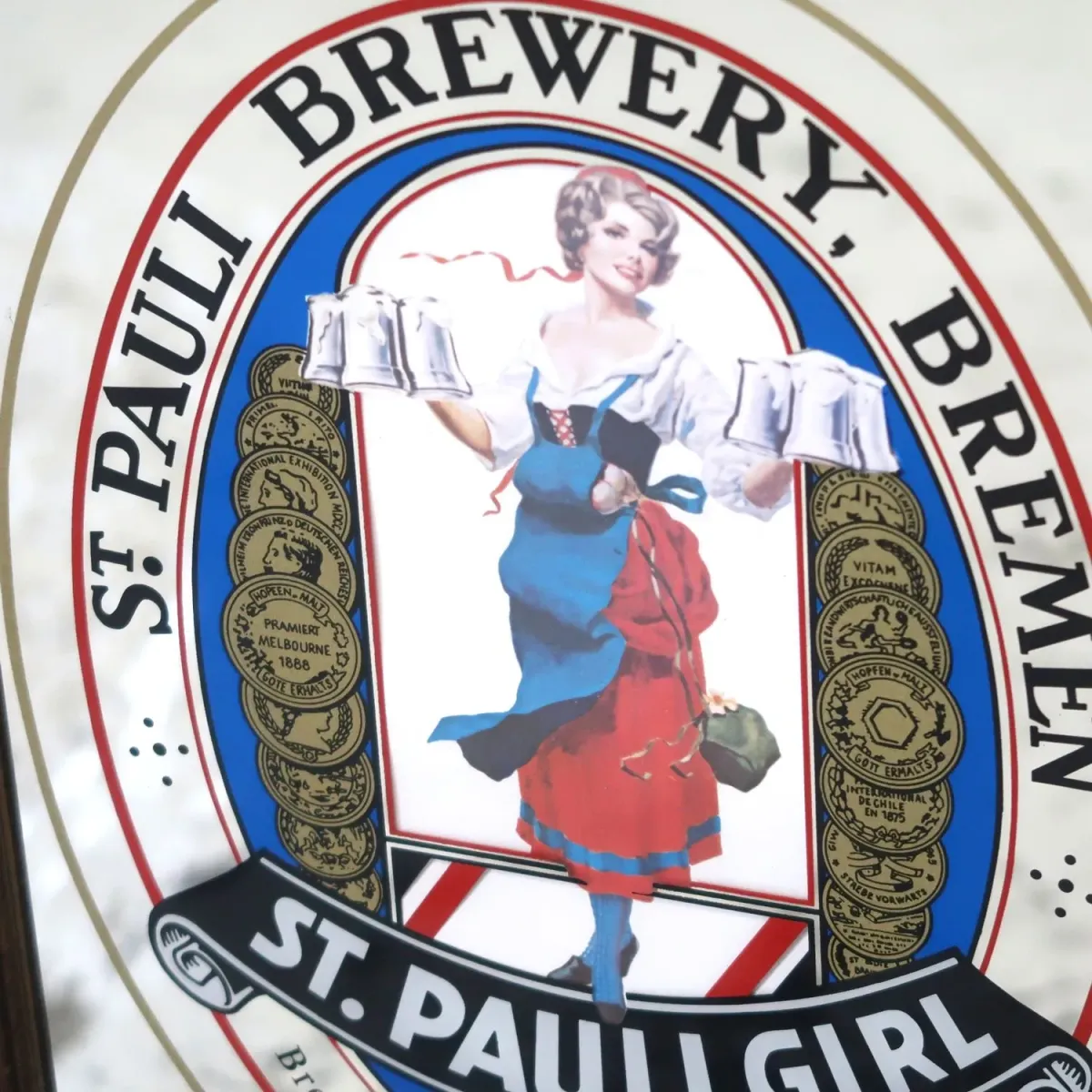 ST. PAULI GIRL ビンテージ パブミラー