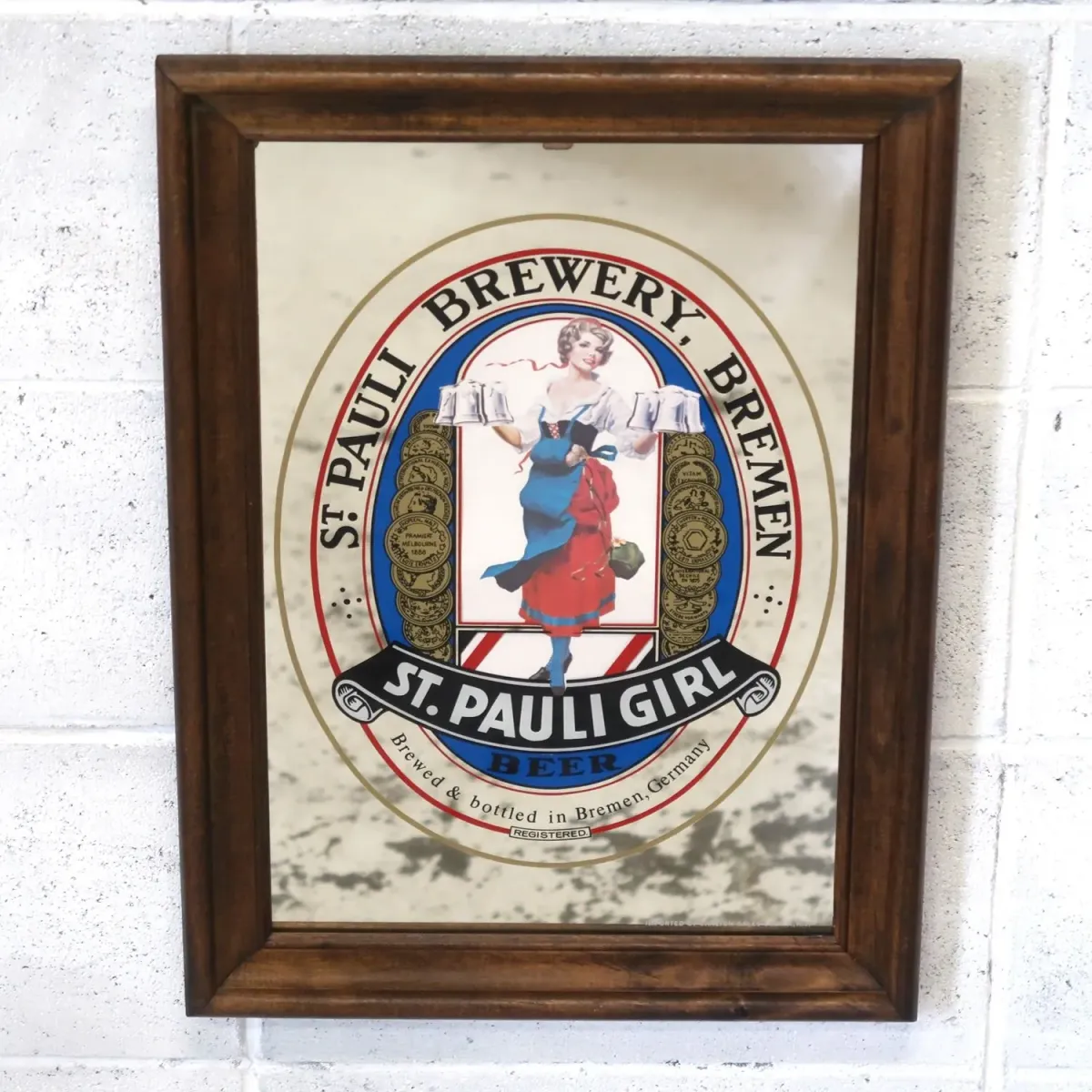 ST. PAULI GIRL ビンテージ パブミラー