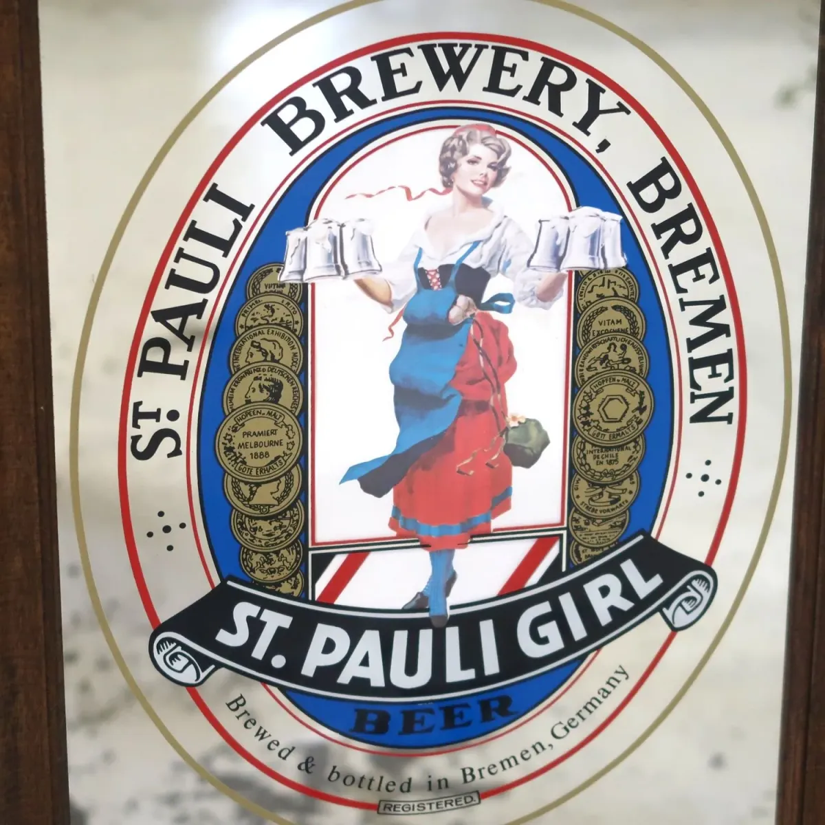 ST. PAULI GIRL ビンテージ パブミラー