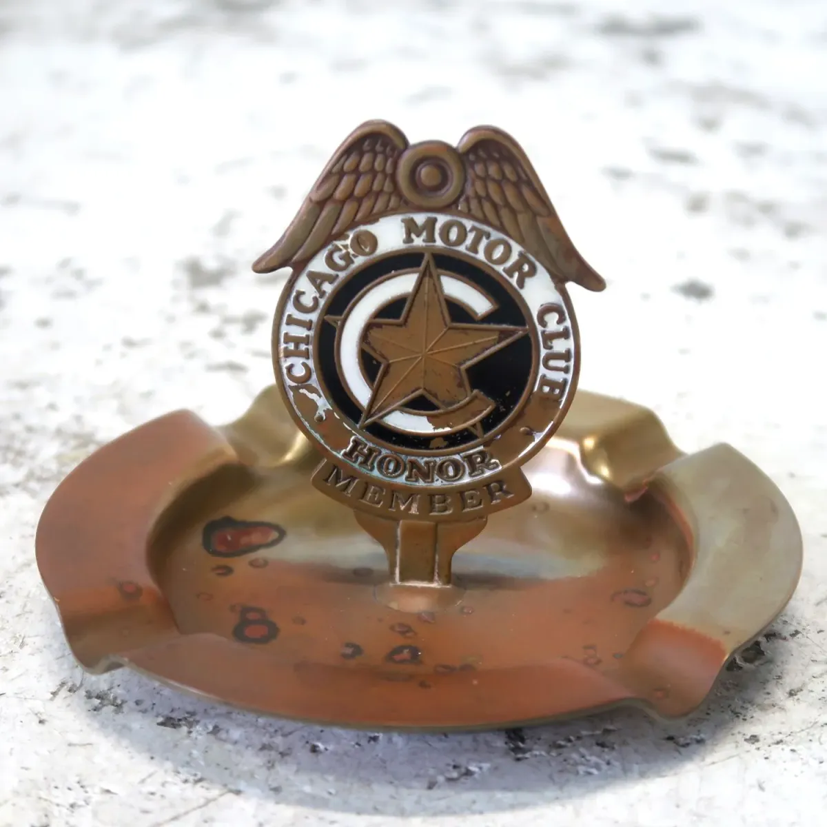 CHICAGO MOTOR CLUB ビンテージ 灰皿 真鍮