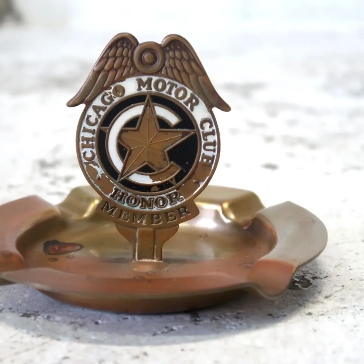 CHICAGO MOTOR CLUB ビンテージ 灰皿 真鍮