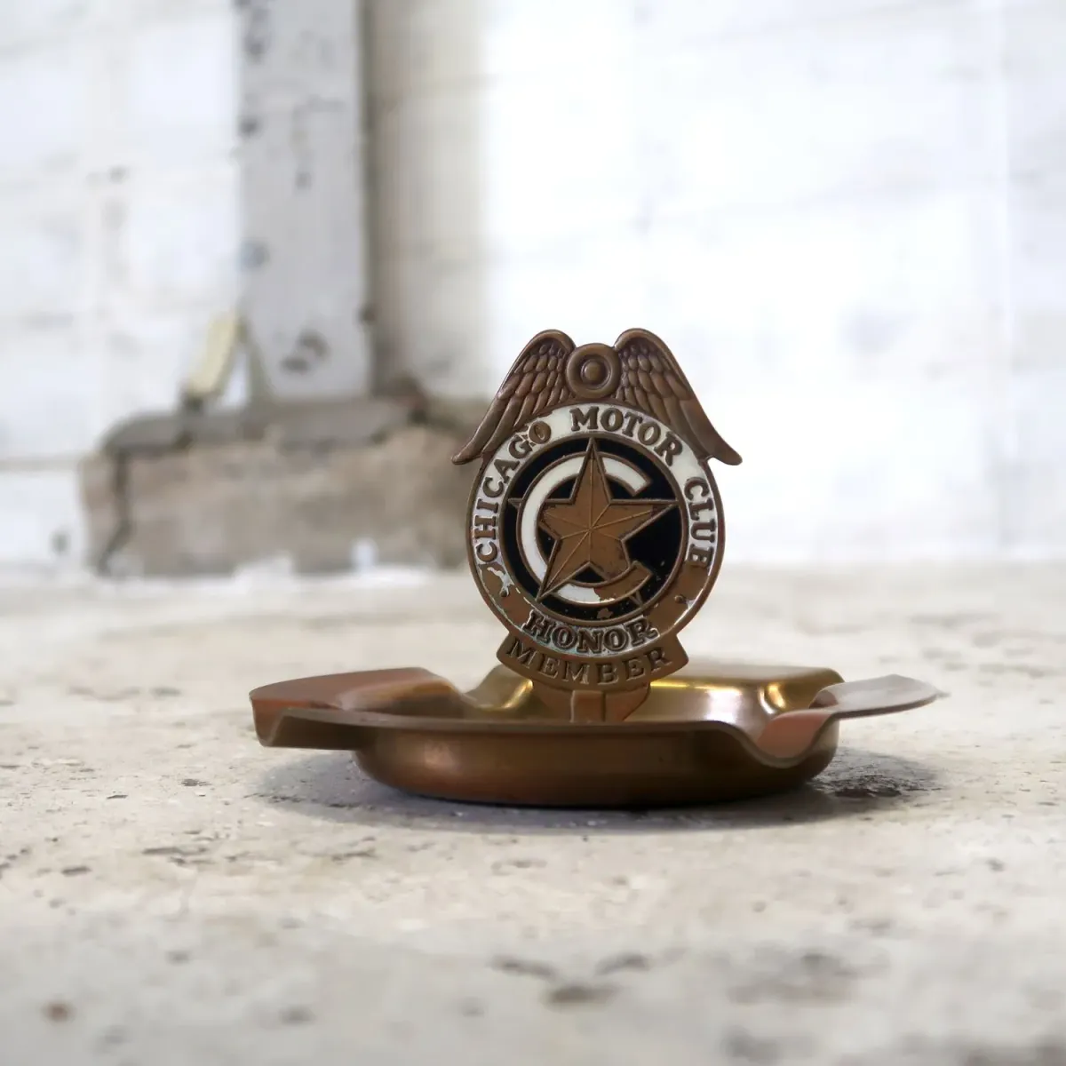 CHICAGO MOTOR CLUB ビンテージ 灰皿 真鍮