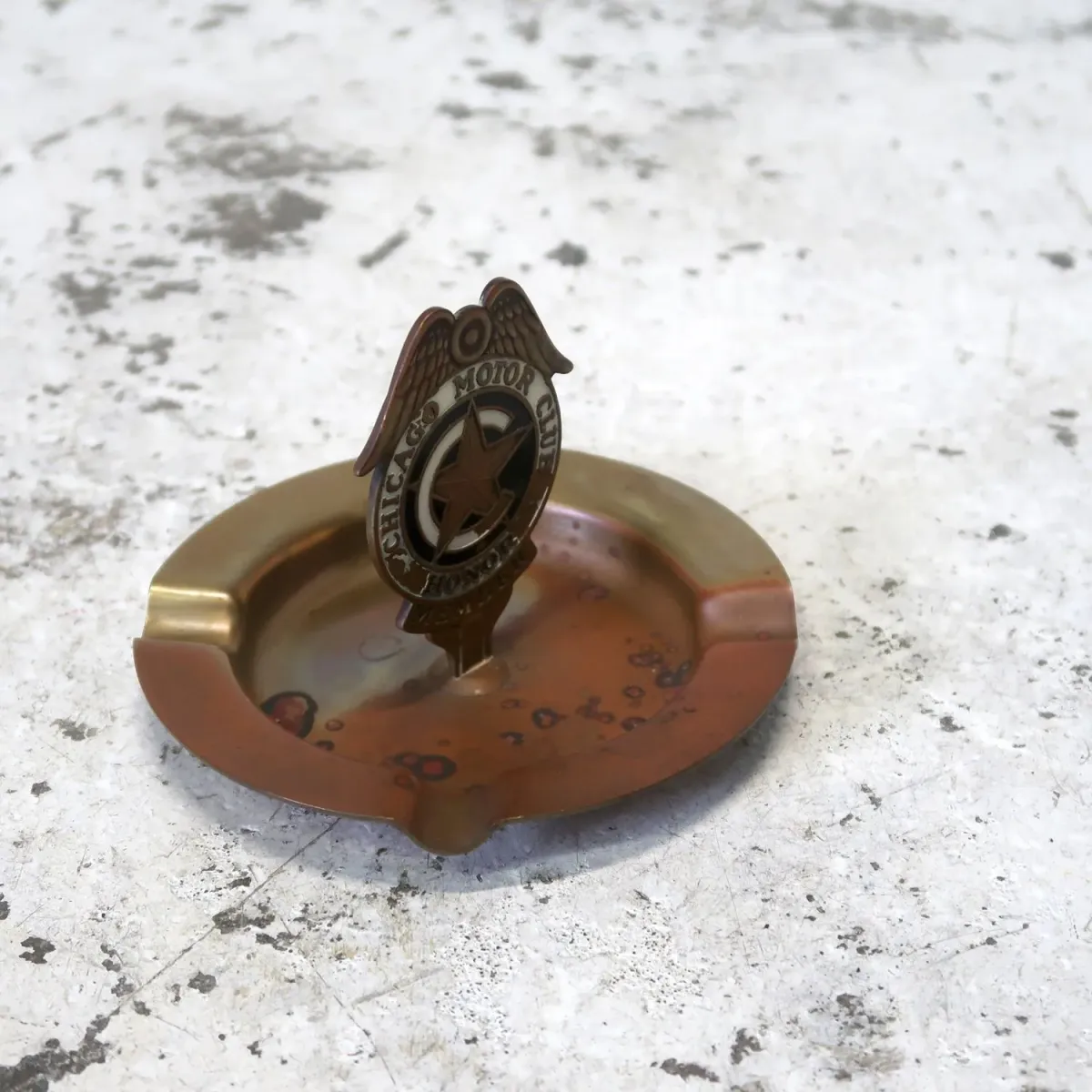 CHICAGO MOTOR CLUB ビンテージ 灰皿 真鍮