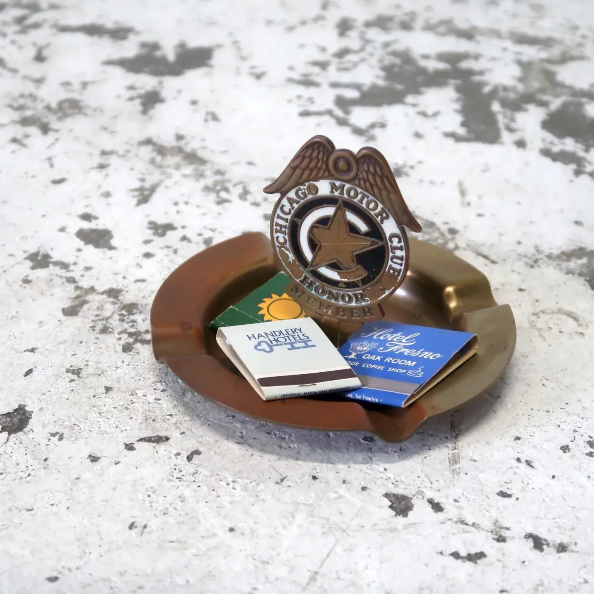 CHICAGO MOTOR CLUB ビンテージ 灰皿 真鍮