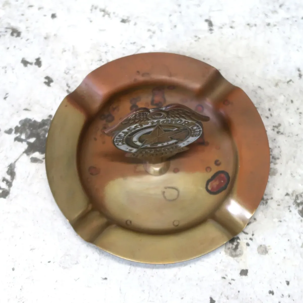 CHICAGO MOTOR CLUB ビンテージ 灰皿 真鍮