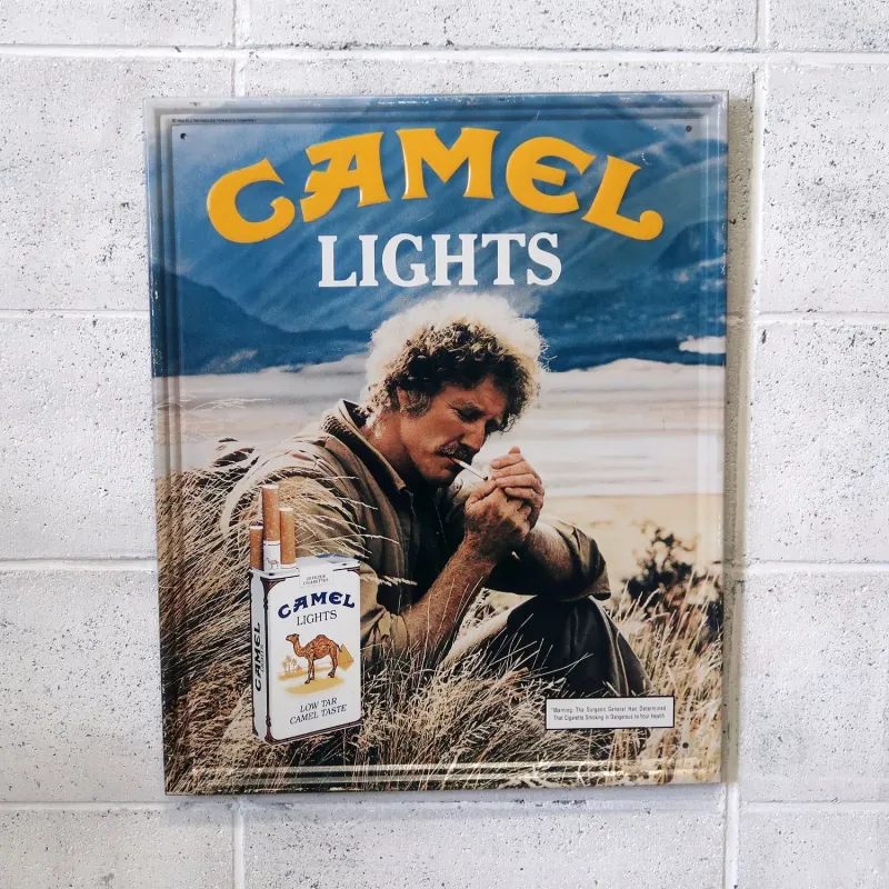 CAMEL LIGHTS ビンテージ メタルサイン