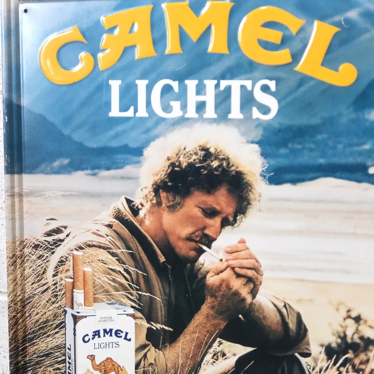 CAMEL LIGHTS ビンテージ メタルサイン