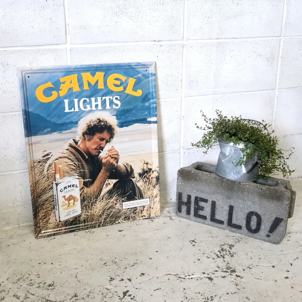 CAMEL LIGHTS ビンテージ メタルサイン
